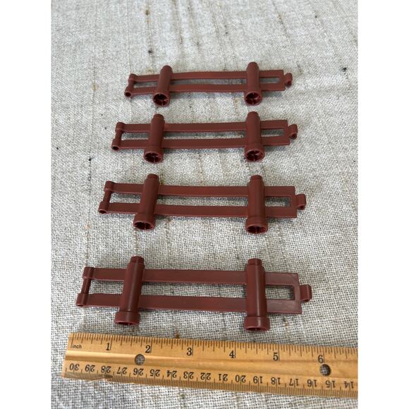 LEGO Brown Farm Ranch Fence Replacement Parts lot of 4 - Picture 2 of 3